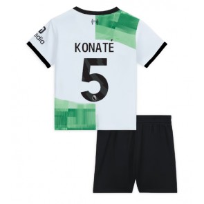 Liverpool Ibrahima Konate #5 Replika Babytøj Udebanesæt Børn 2023-24 Kortærmet (+ Korte bukser)